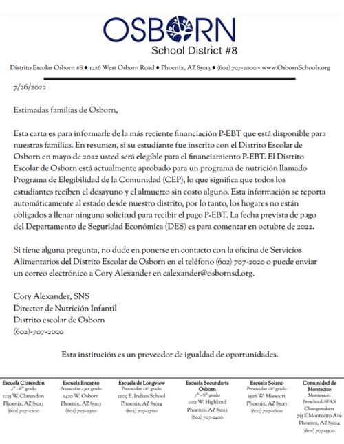 Nutrition / PEBT